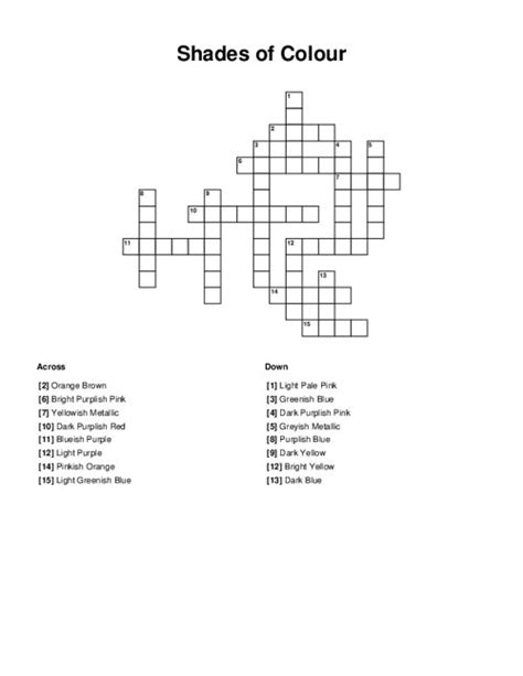 tan shade crossword.